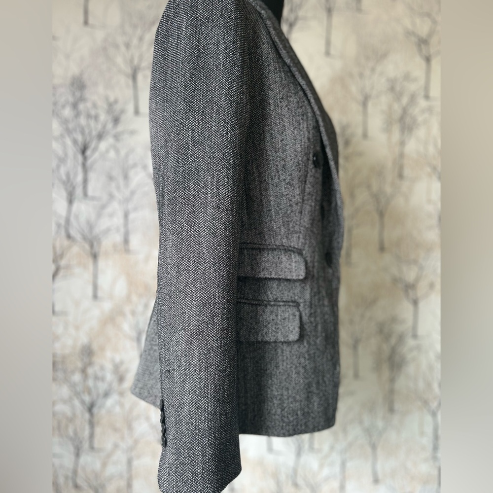 Express Gray Double-Breasted Blazer - image 3